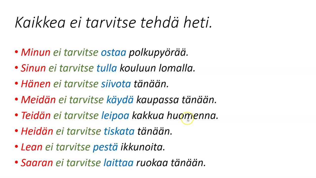 Kenen täytyy tehdä tämä?