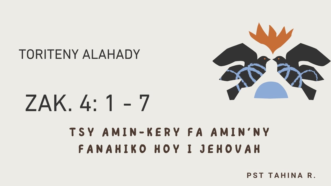 Marka 16: 15 - Toriteny Alahady (Zak. 4: 1 - 7)