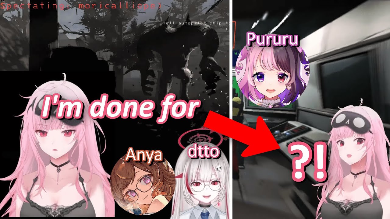 Calli gets saved last second by Pururu | EN Subs [Lethal Company] MultiPOV VCR RUST group