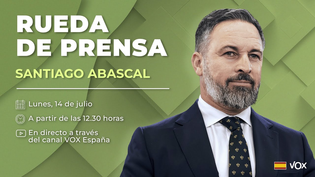 🔴 DIRECTO | Rueda de prensa de Santiago Abascal