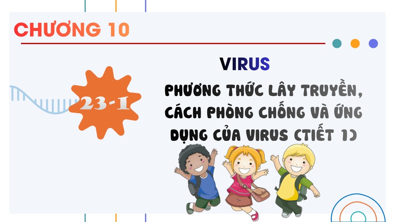 Sinh 10 |Chương 10| Bài 23-1: PHƯƠNG THỨC LÂY TRUYỀN, CÁCH PHÒNG CHỐNG VÀ ỨNG DỤNG CỦA VIRUS TIẾT 1