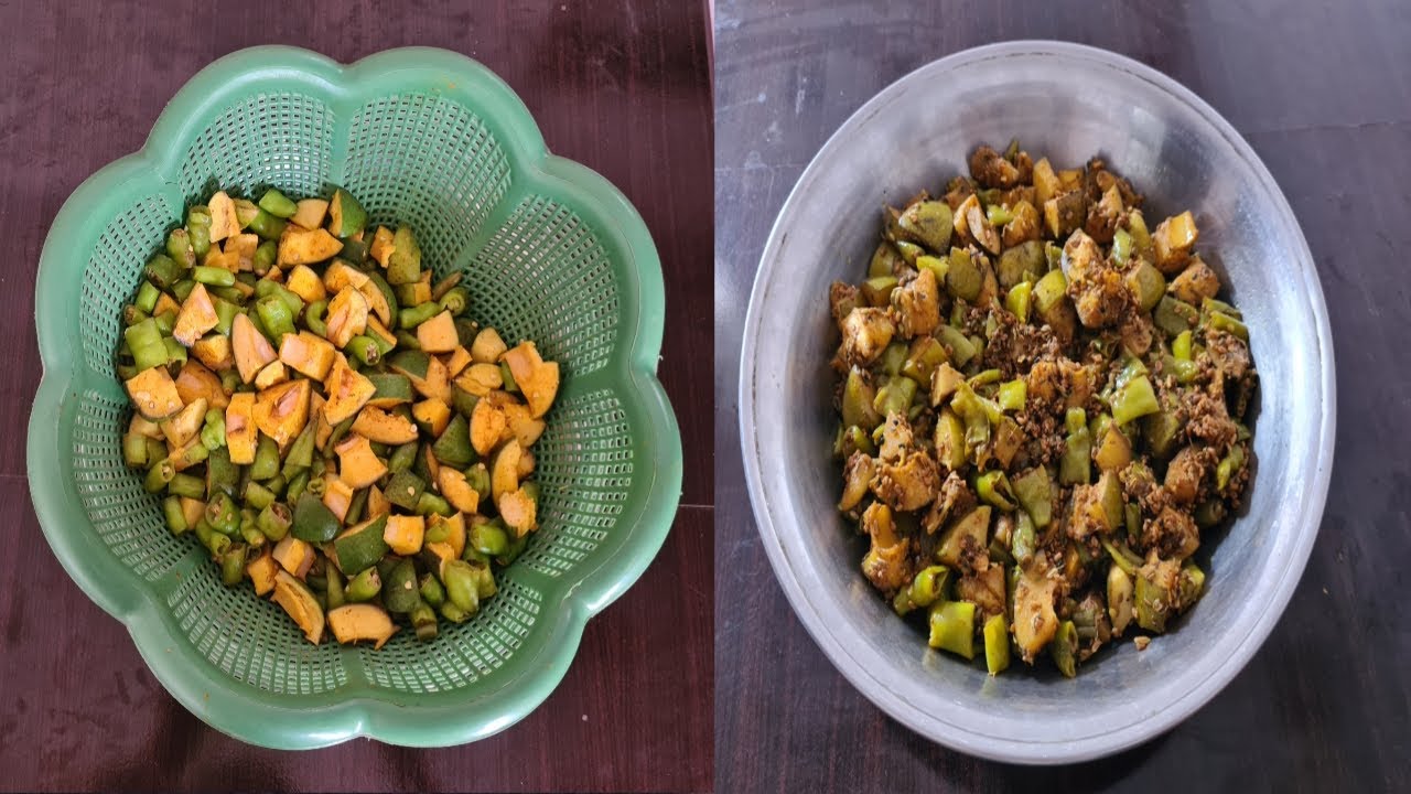 Instant crushed mango recipe.mix aam mirch ka achar,new pickle recipe