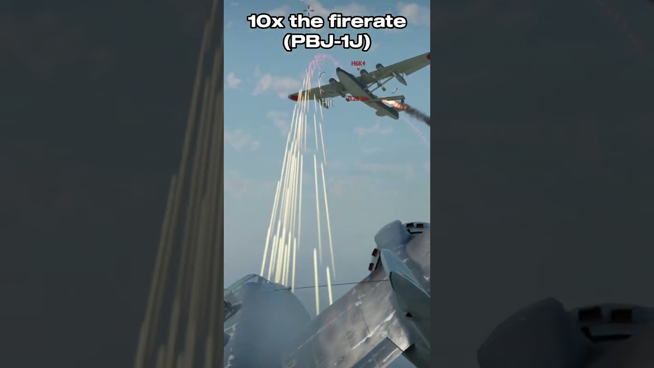 100 times faster fire rate in War Thunder (PBJ-1J) (insane ending) 