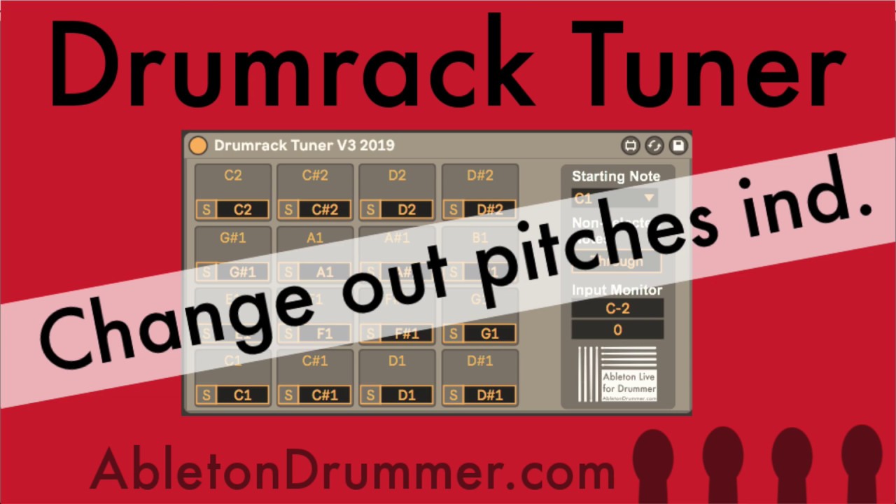 Drumrack Tuner Tutorial Part 3   Change Out Pitches individually   Ableton Drummer
