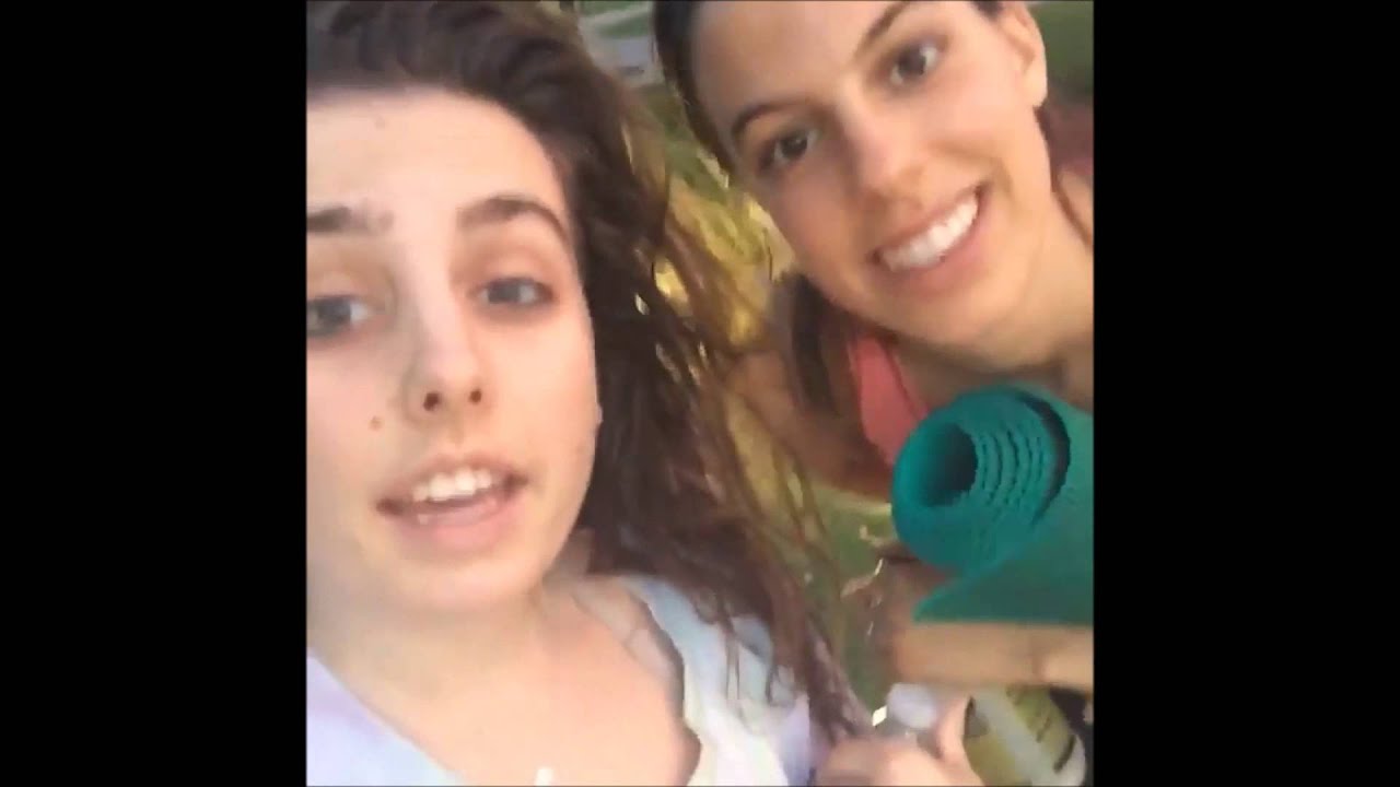 Amy and Katherine before and after Yoga