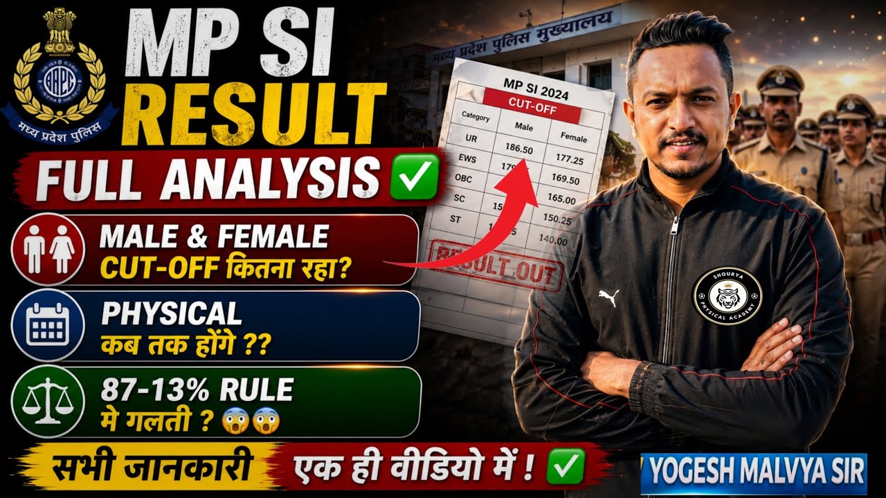 MP SI CUT-OFF ANALYSIS✅. PHYSICAL कब तक होंगे? 87-13% Formula मे गलती😲 MPSI VERY HIGH CUT-OFF 