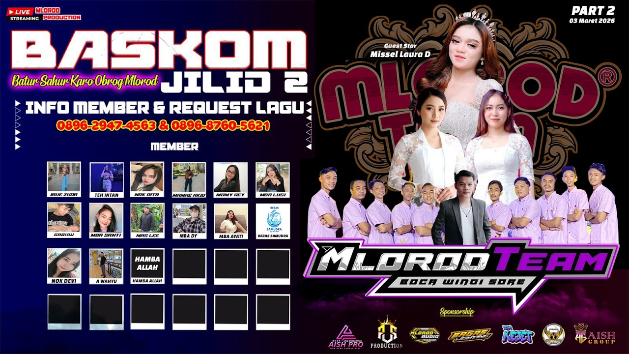 🔴 LIVE BASKOM ( BATURI SAHUR KARO OBROG MLOROD ) JILID 2  || EDISI II - SELASA, 03 MARET 2026