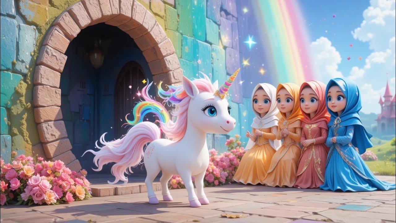 Princesses and the Baby Unicorn – A Magical Surprise Story _ Kids Learning Story In English