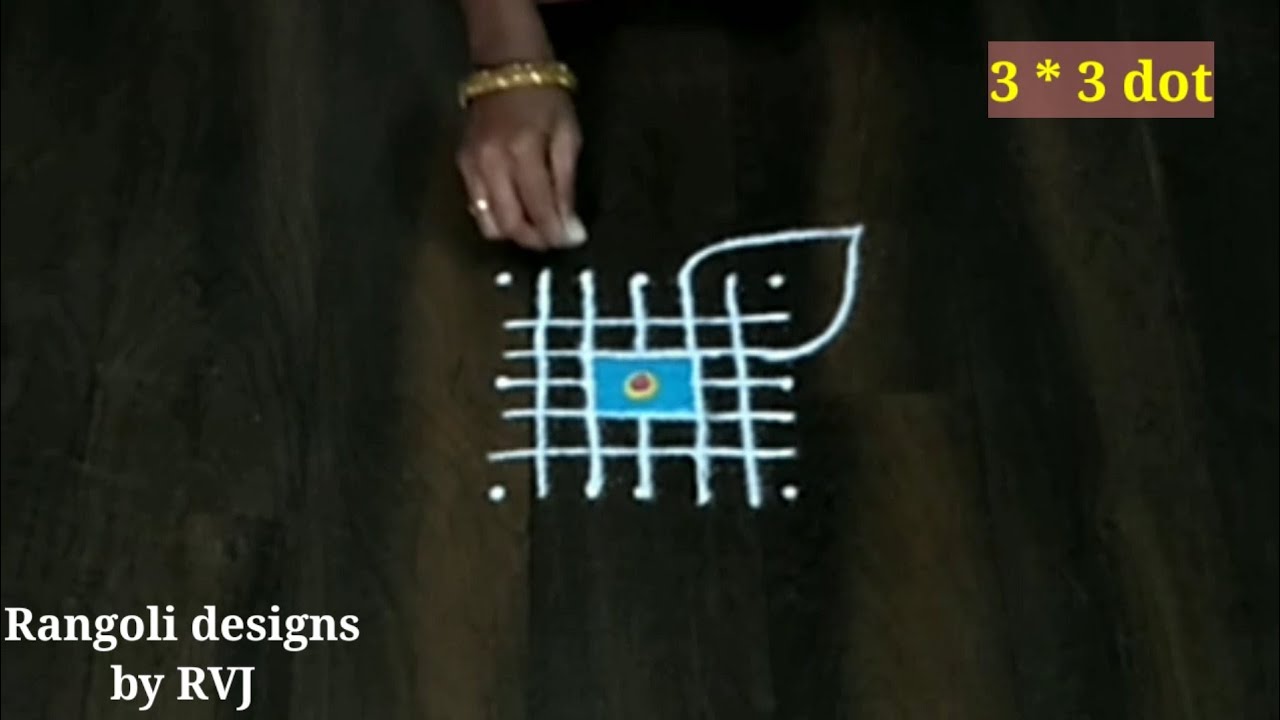 Simple rangoli | Thai madha kolam | Beautiful rangoli design | Friday muggulu | easy rangoli design