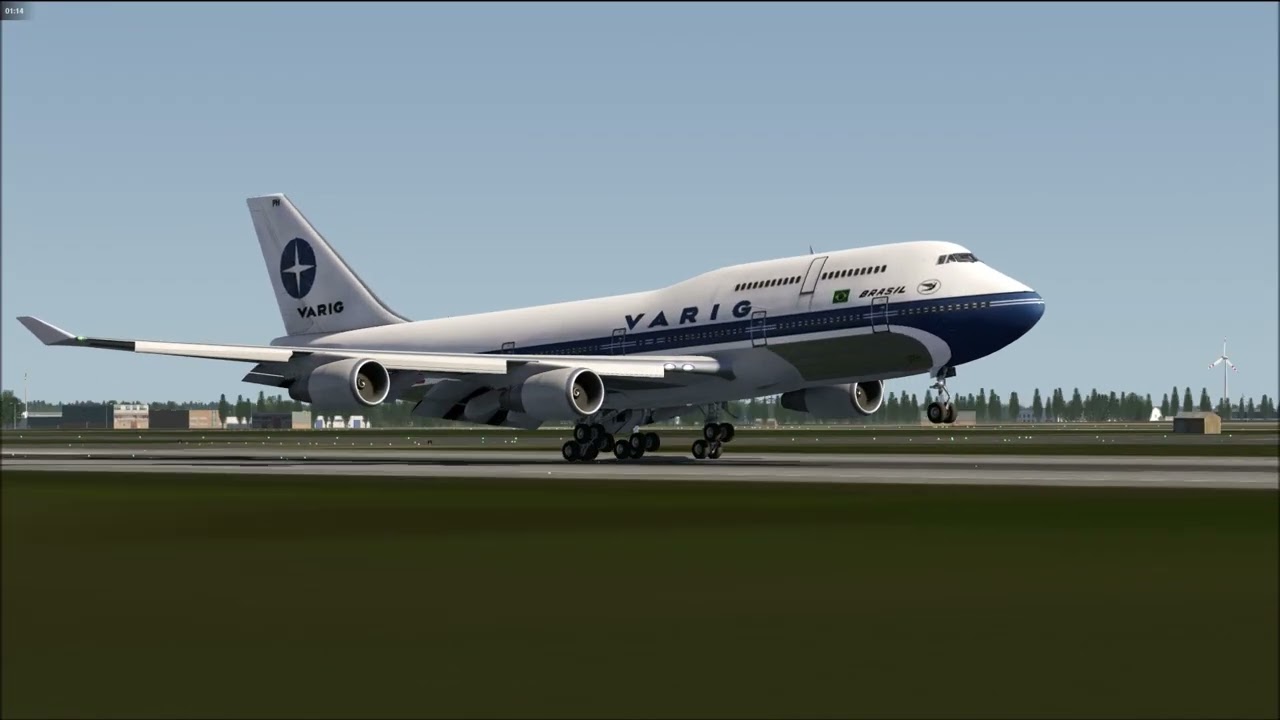 Saudades do belíssimo Boeing 747 400 da Varig.