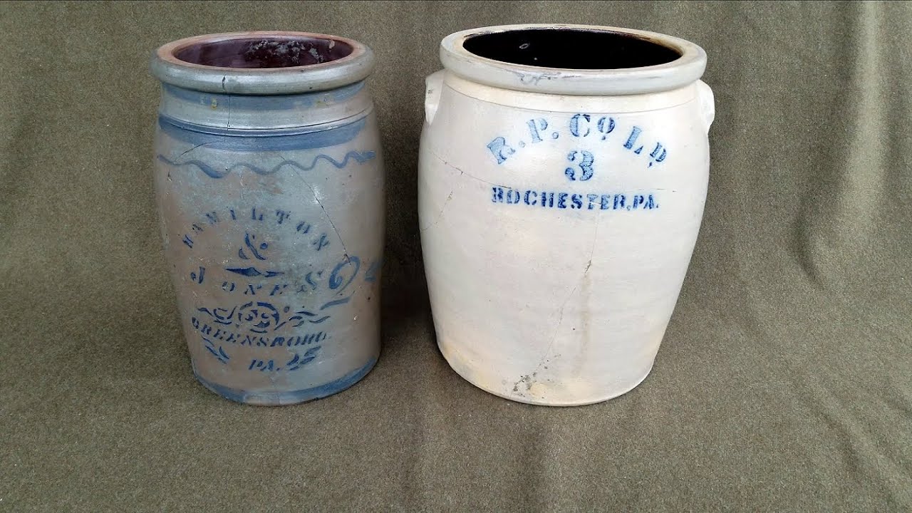 Repairing two 1800s stoneware crocks that I dug up - They turned out good!