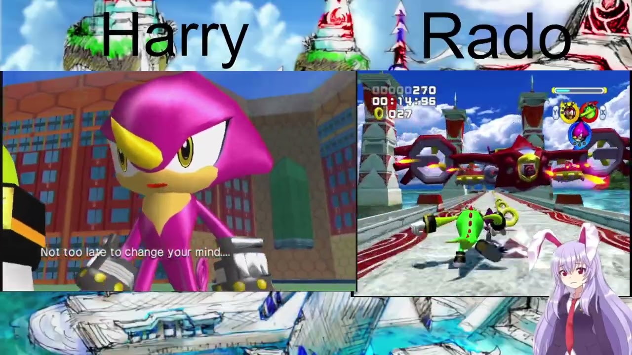Sonc 'Eroes Team Chaotix Race With Funny Rado