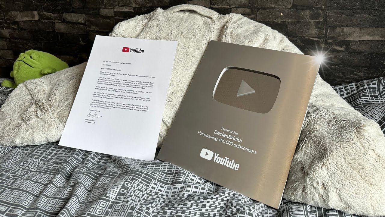 Unboxing My 100k Subscriber Silver Play Button!!