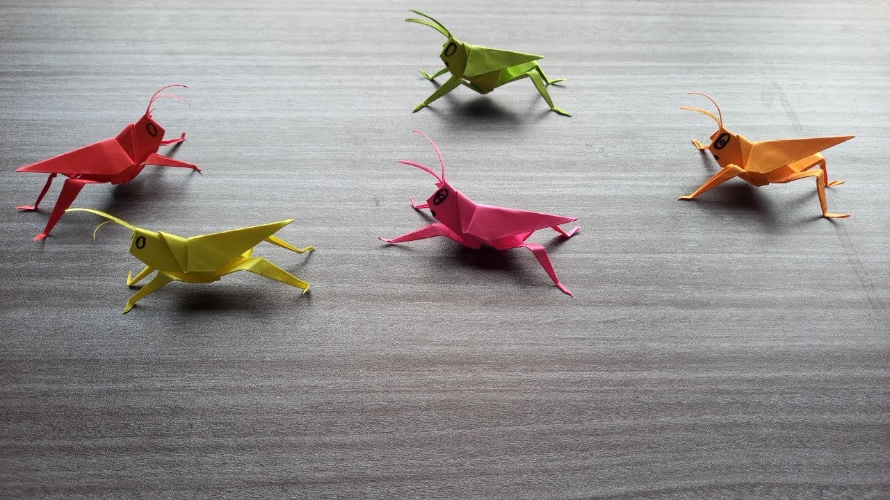 Origami Belalang, Cara Membuat Origami Belalang