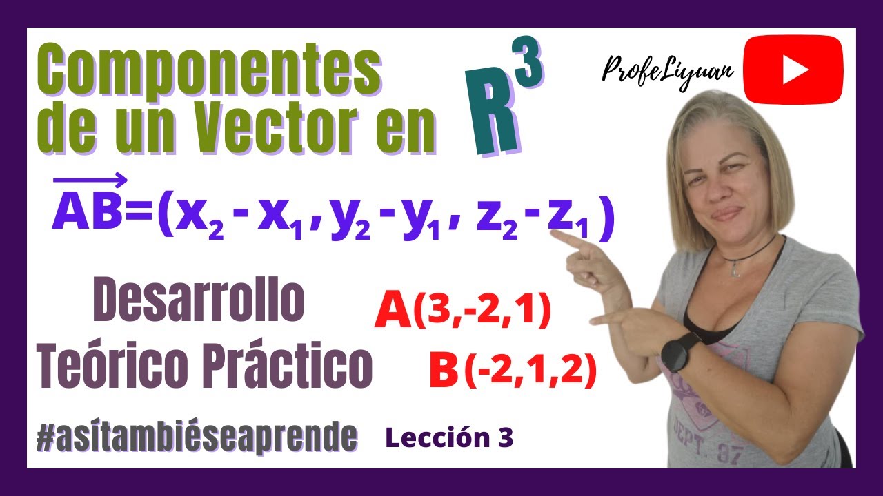 Componentes de un Vector en R3 ➡TEÓRICO PRACTICO 🔥[Paso a Paso] 🔸 Lección # 3 ✔ Ejercicio # 1