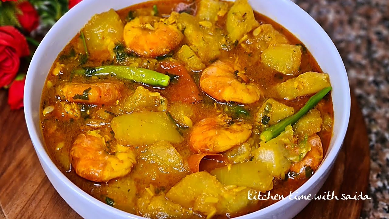 চিংড়ি দিয়ে চাল কুমড়া এভাবে রান্না করলে খেতে অসাধারণ লাগে | জালি কুমড়া রেসিপি | recipe by saida