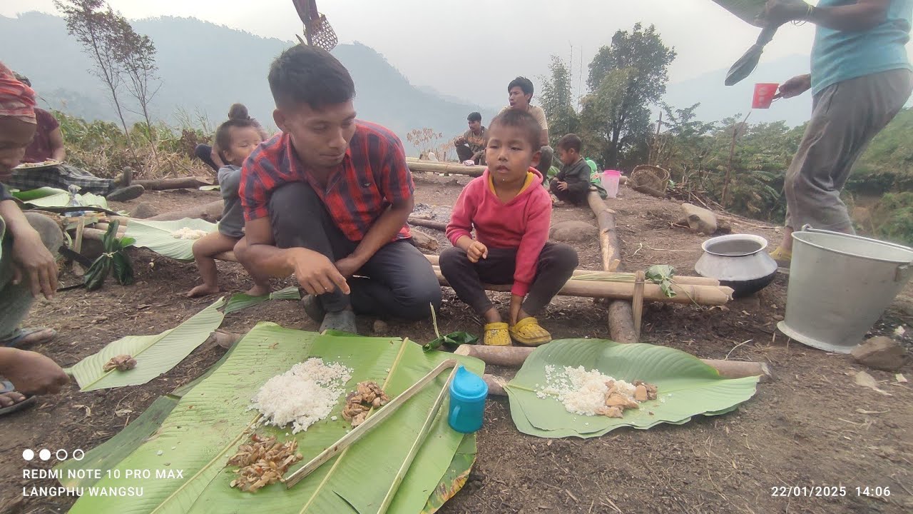 Eating Dog Meat At Jhum Field | Tribal Community Lifestyle in Arunachal India | Hokho Boy