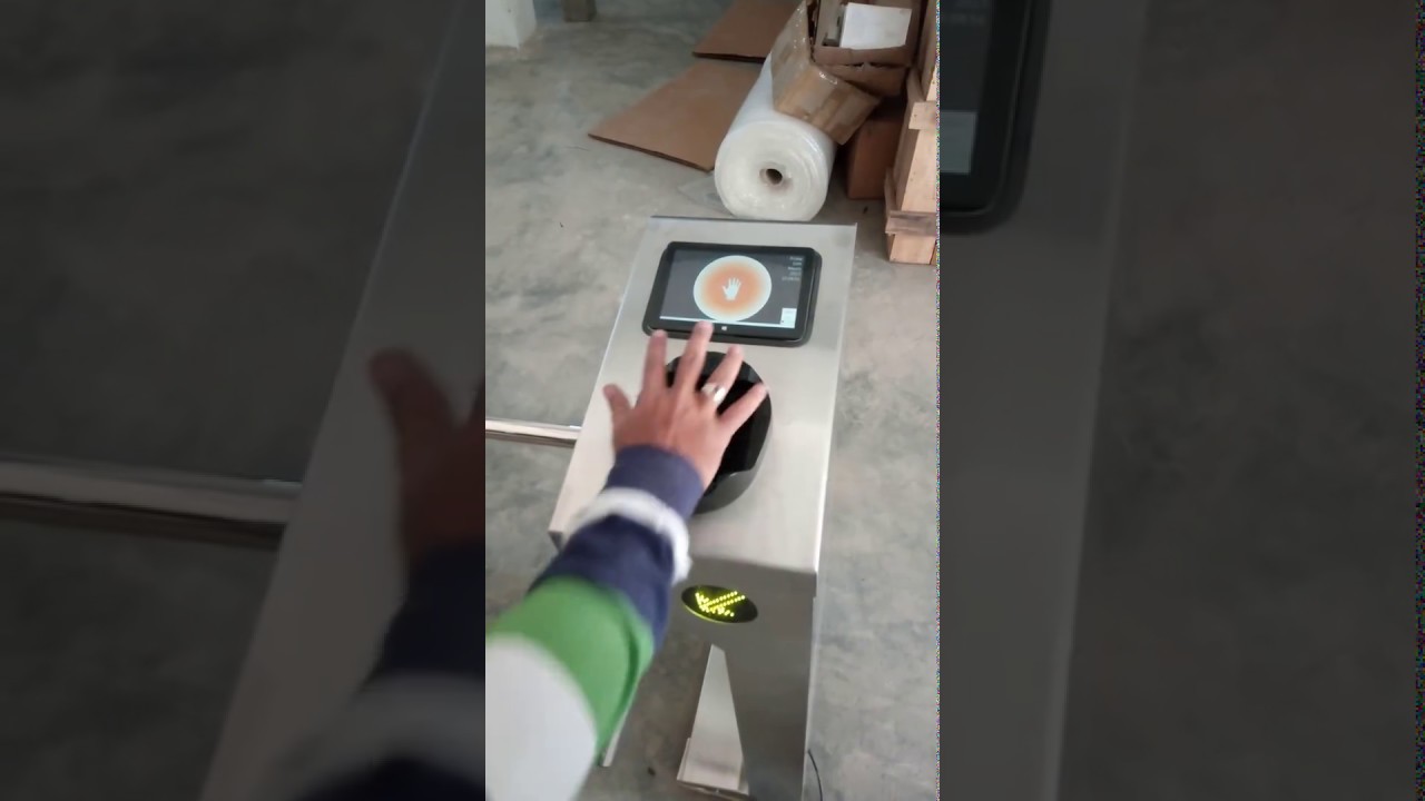 Robstur Automation's Slim Turnstile Tripod with Palm Sensing Reader