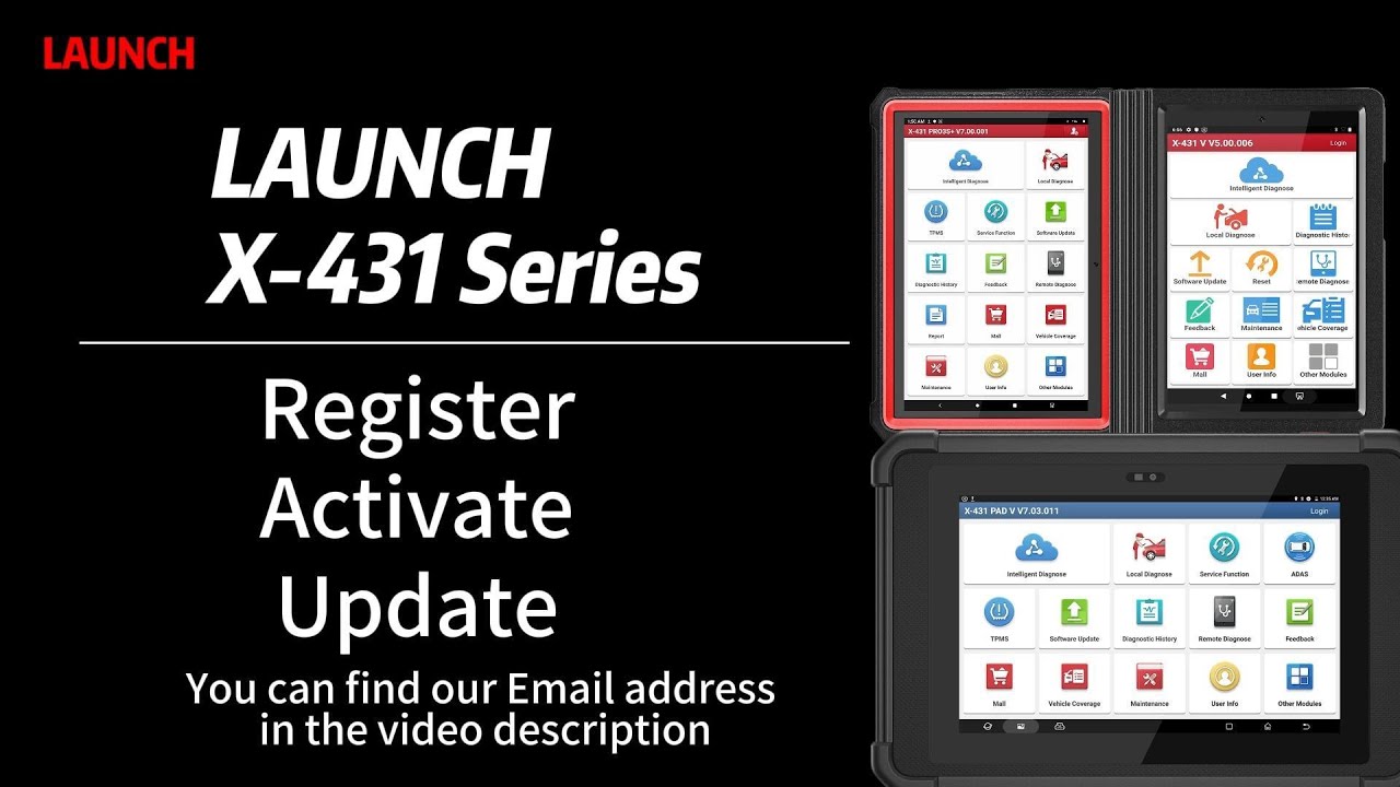 LAUNCH X-431 Series device Register & Activate & Update