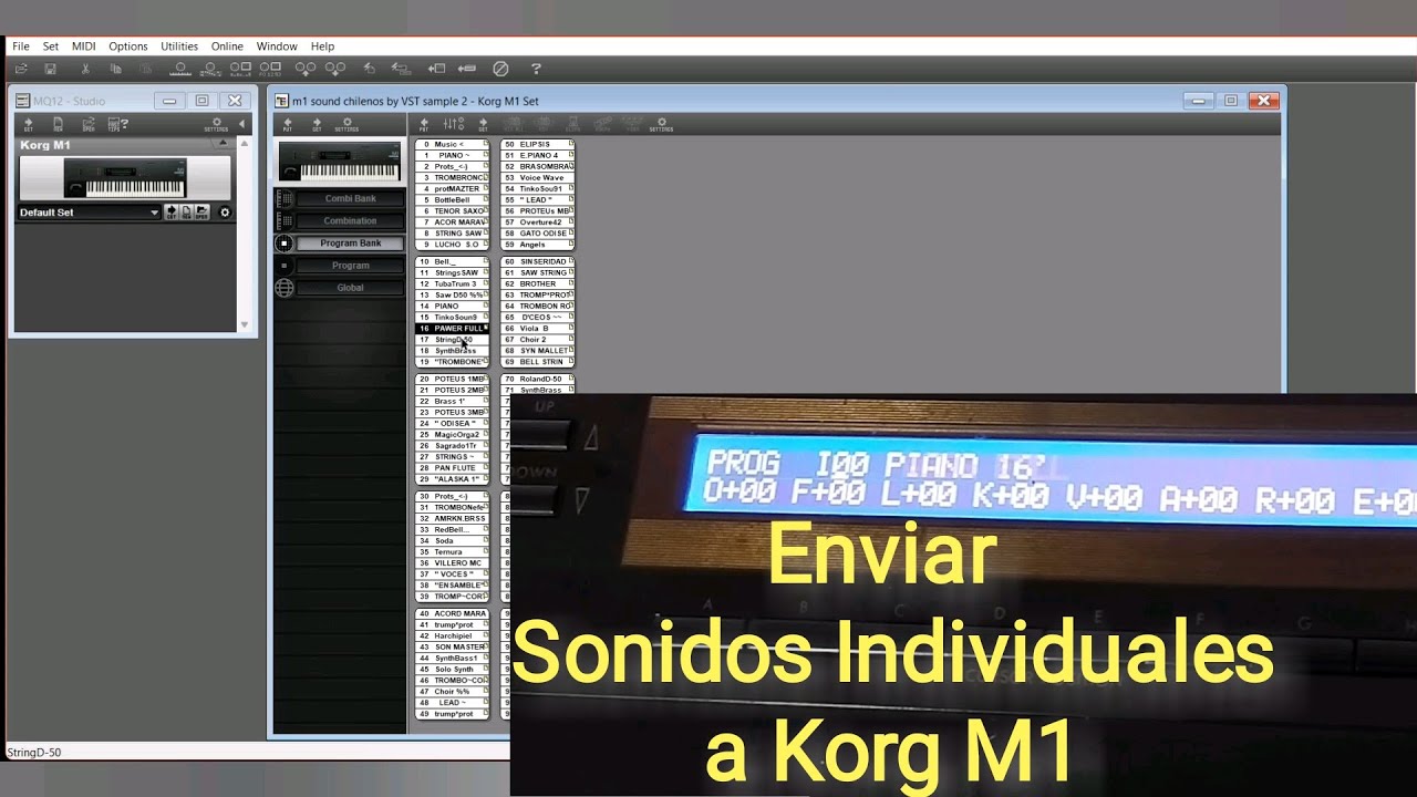 Cómo enviar sonidos al Korg M1 (Individuales y más)