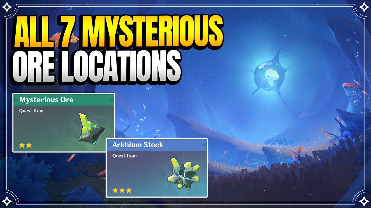 All 7 Mysterious Ore Locations | Arkhium Stock | World Quests & Puzzles |【Genshin Impact】