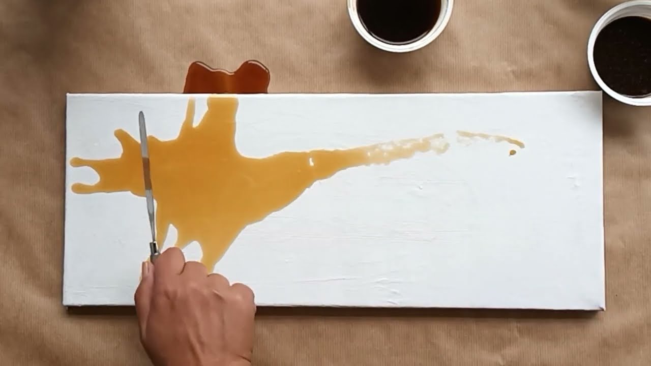 abstrakt malen- mit Kaffee- funktioniert das? neue Farbeffekte