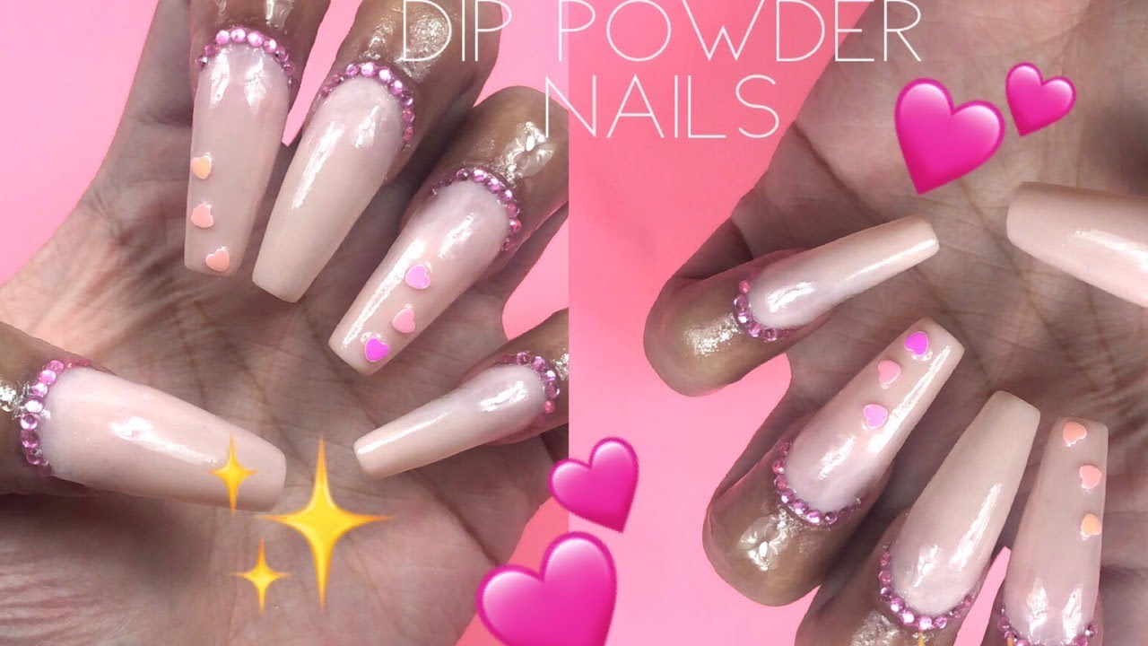 DIP POWDER NAILS AT HOME USING FULL COVER NAIL TIPS | EASY DIP POWDER NAILS TUTORIAL | DIY NAILS