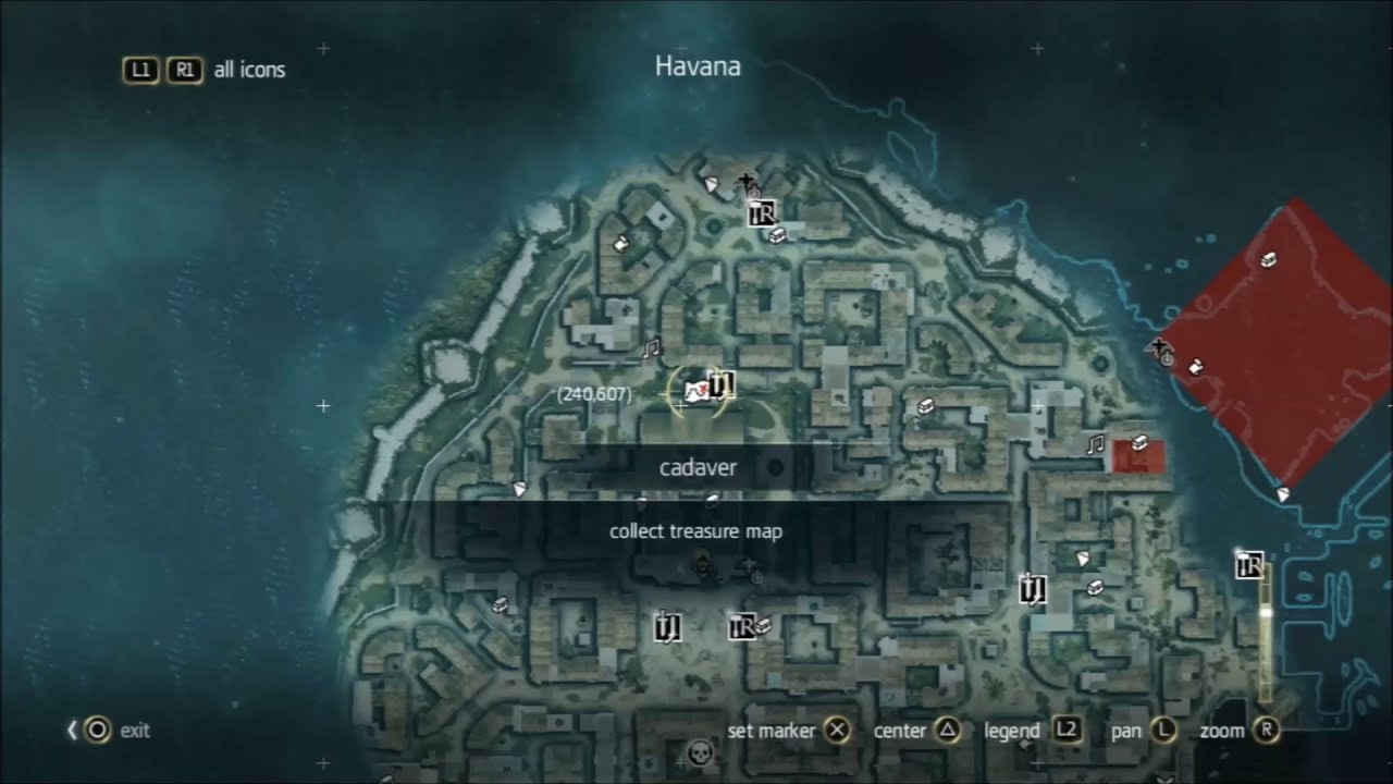 Assassins creed 4 all treasure maps Locations 1-22