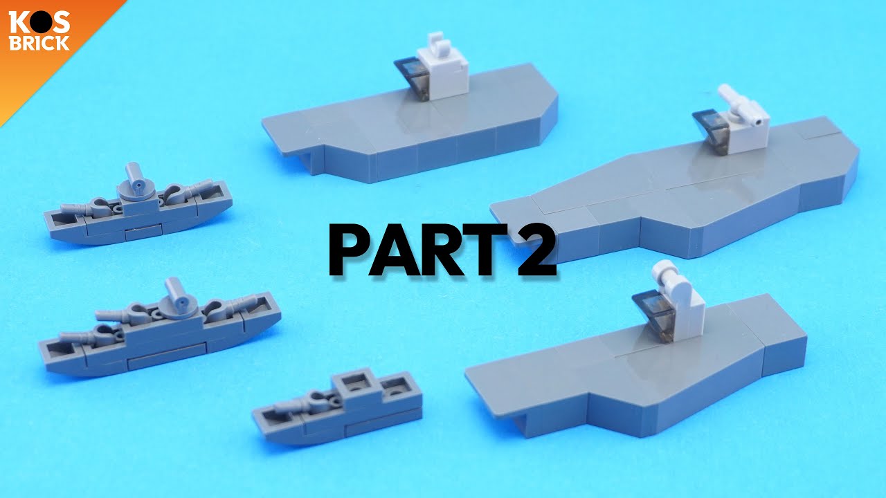 Lego Aircraft Carrier Fleet Mini Vehicles - Part 2 (Tutorial)