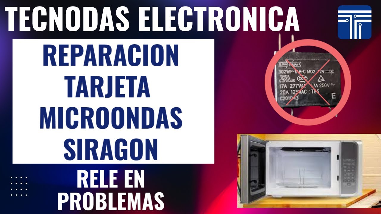 Reparación de tarjeta de horno microondas, Midea/Siragon MD1001LSB, no activa los reles