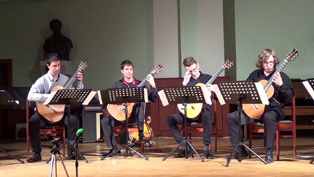 J. S. Bach - Brandenburg Concerto No.6 BWV 1051, III. (Allegro) on 4 guitars