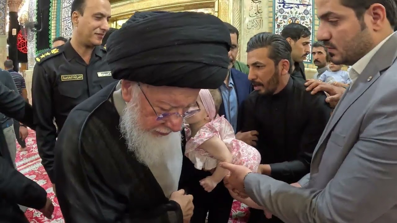 3 7 2024 زيارة سماحة المرجع السيد حسين اسماعيل الصدر دام ظله الى كربلاء المقدسة