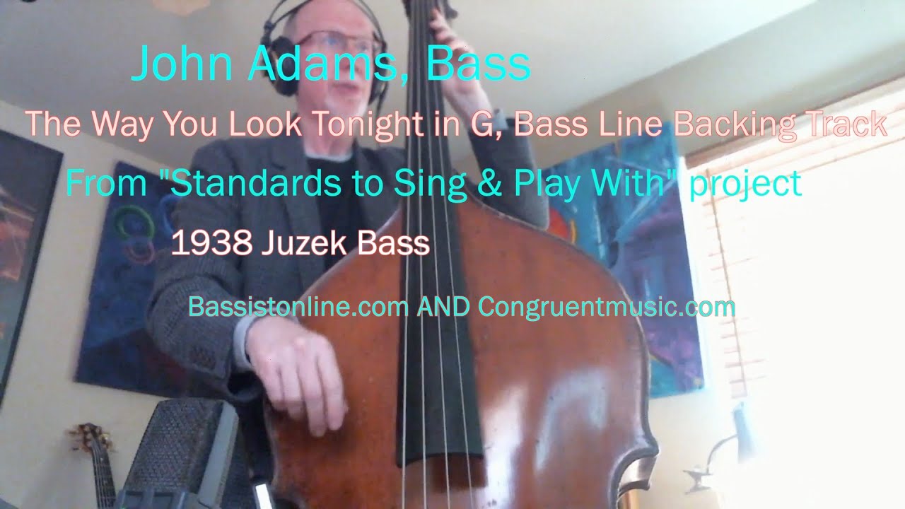 The Way You Look Tonight in G, Bass Line Backing Track, 138 BPM