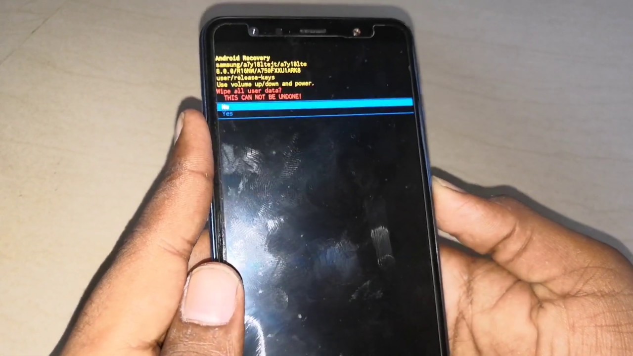 Samsung A7(2018) hard reset