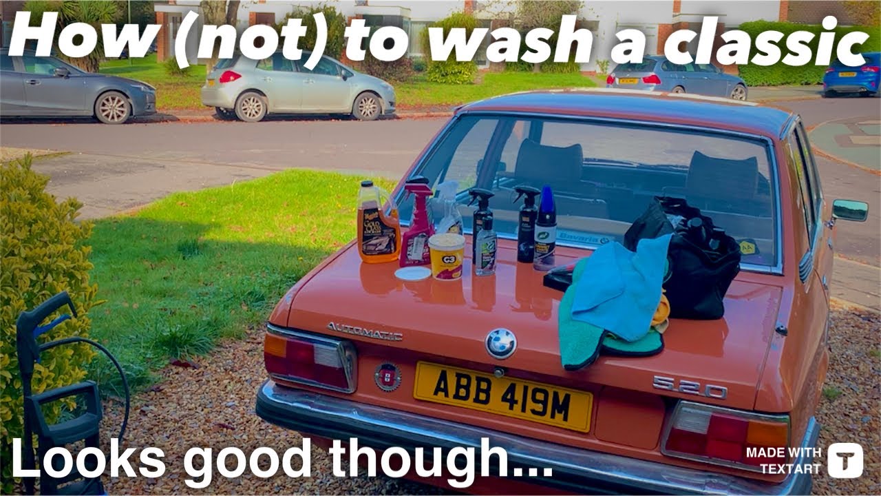 Washing my BMW E12 for a photoshoot #detailing #bmw #classiccars