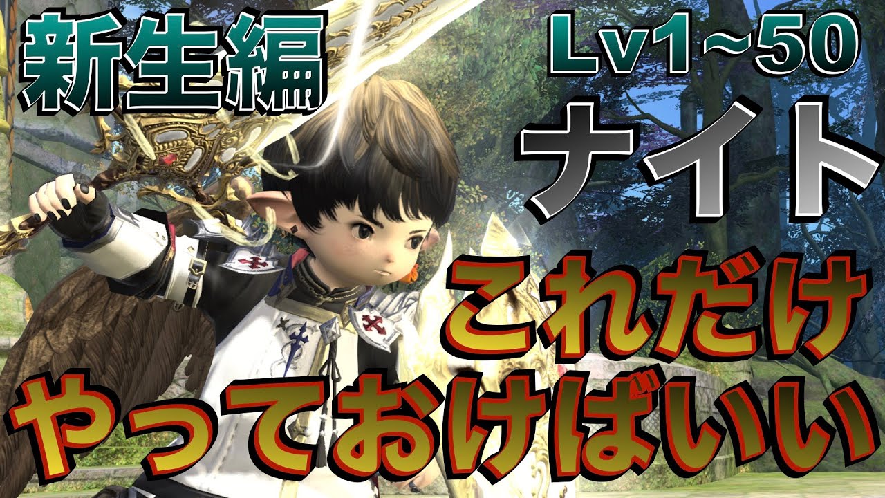 FF14 ナイト【新生編Lv1~50】 これだけやっておけばいい簡単スキル回し