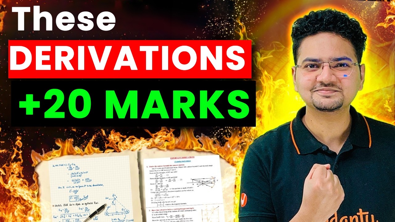 Most Important Derivations🔥If you come, you will come from here only | Class 12 Physics | CBSE 20...