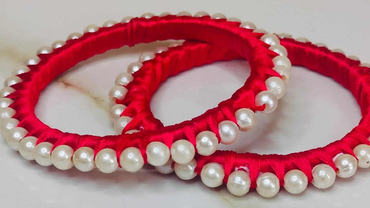 Beautiful pearl bangles 😍✨. Diy handmade jewellery 🫰✨..#diy #handmade #jewellery #like4like