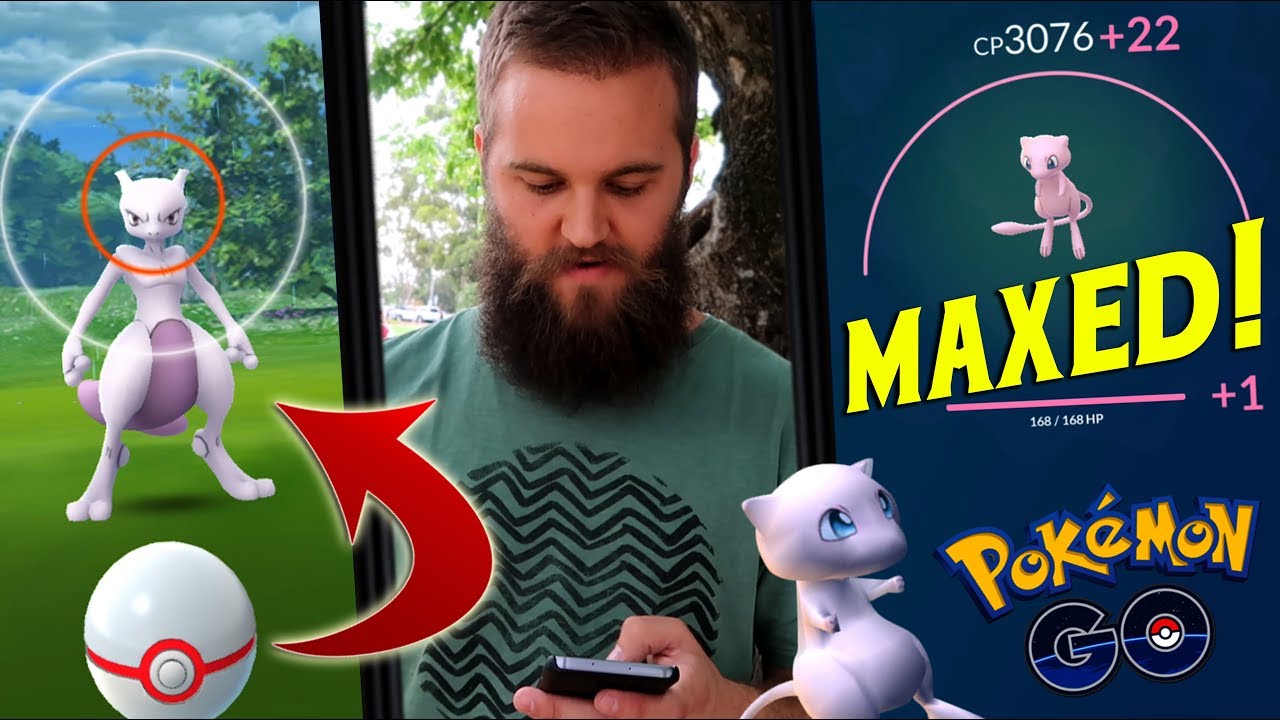 3 Mewtwo EX Raids + Maxed Out My 96% Mew (Finally!) - Pokemon Go