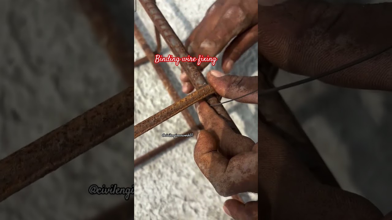 How to binding wire tie ? 🏗 #construction #binding #wire #building #steel #rebar #shorts #skills #fb