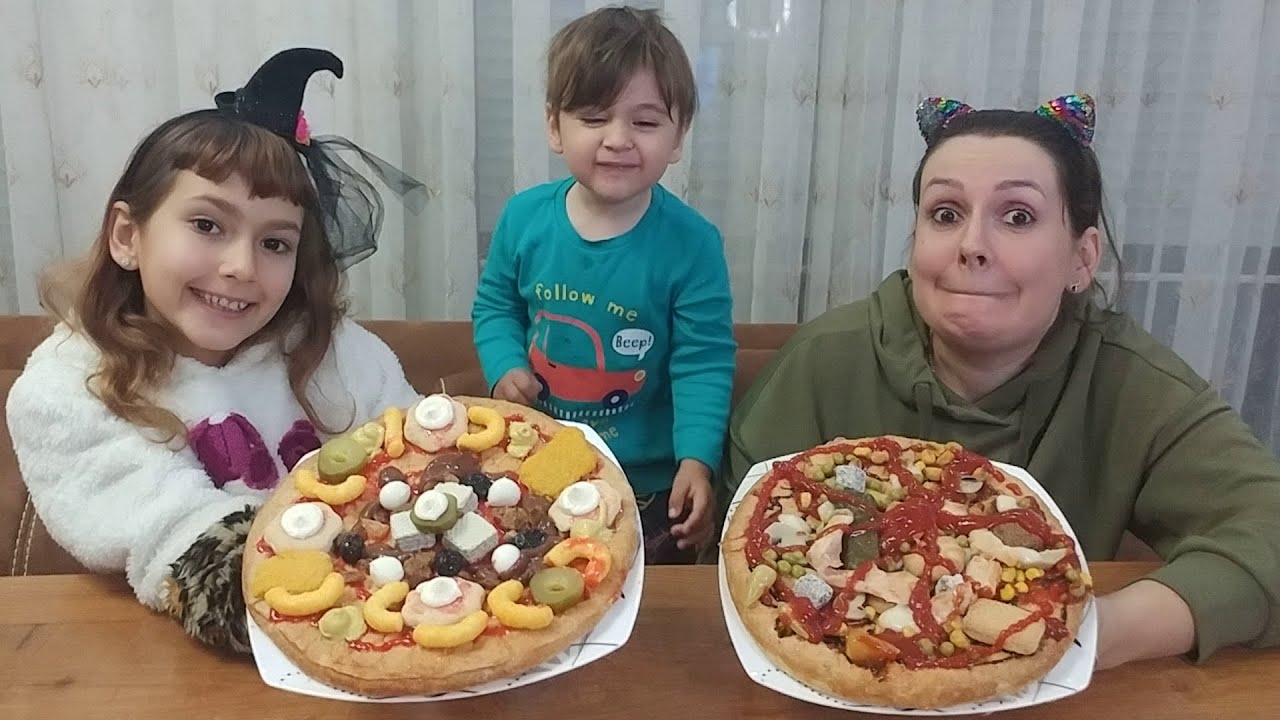 Süper Pizza Challenge Karma karışık 2 pizza çıktı ortaya