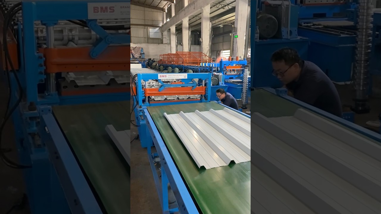 R4 Ribs Roof Panel Roll Forming Machine(with Flying Shear for high working efficiency) #rollformer