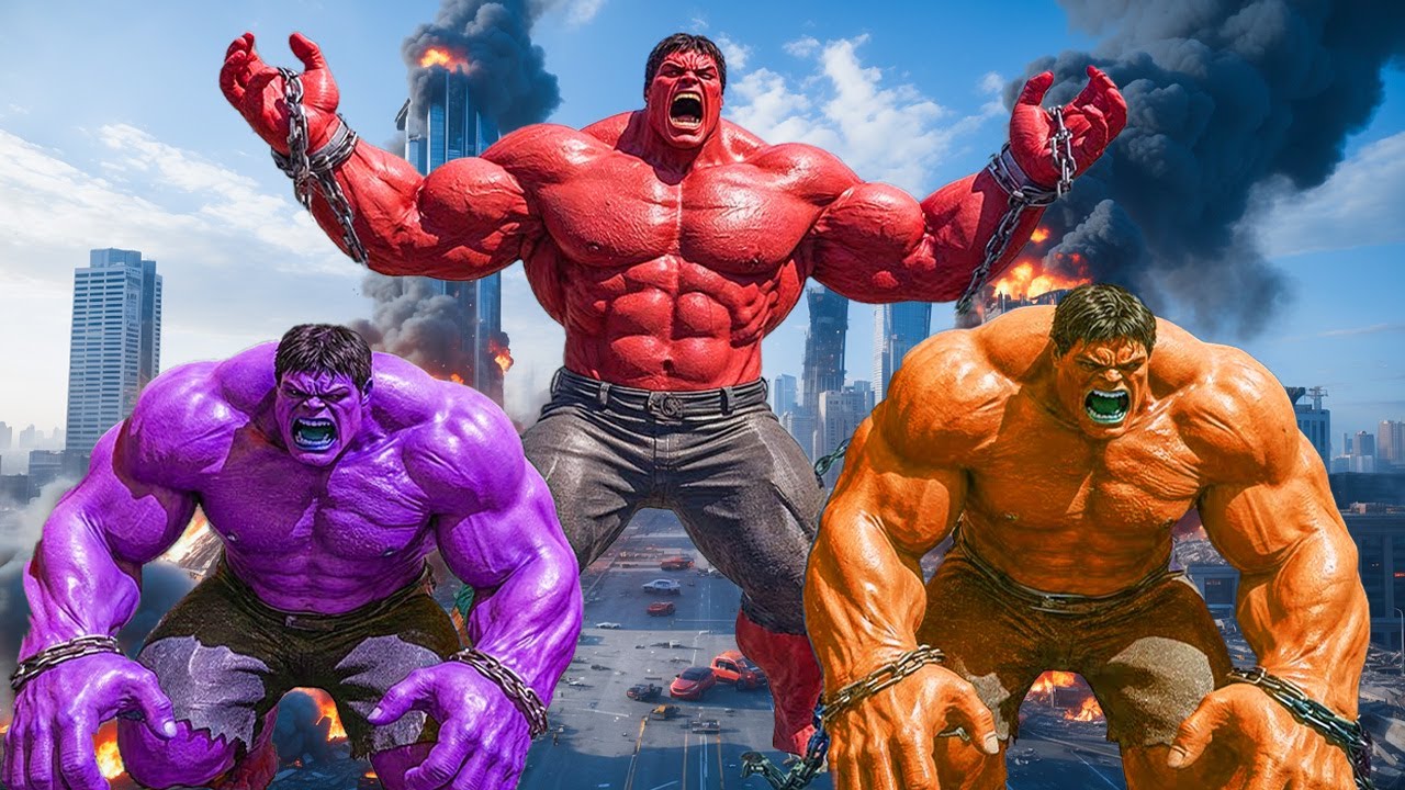 ORANGE HULK vs PURPLE HULK EPIC BATTLE! However, RED HULK Unexpected SAVE Changes Everything!