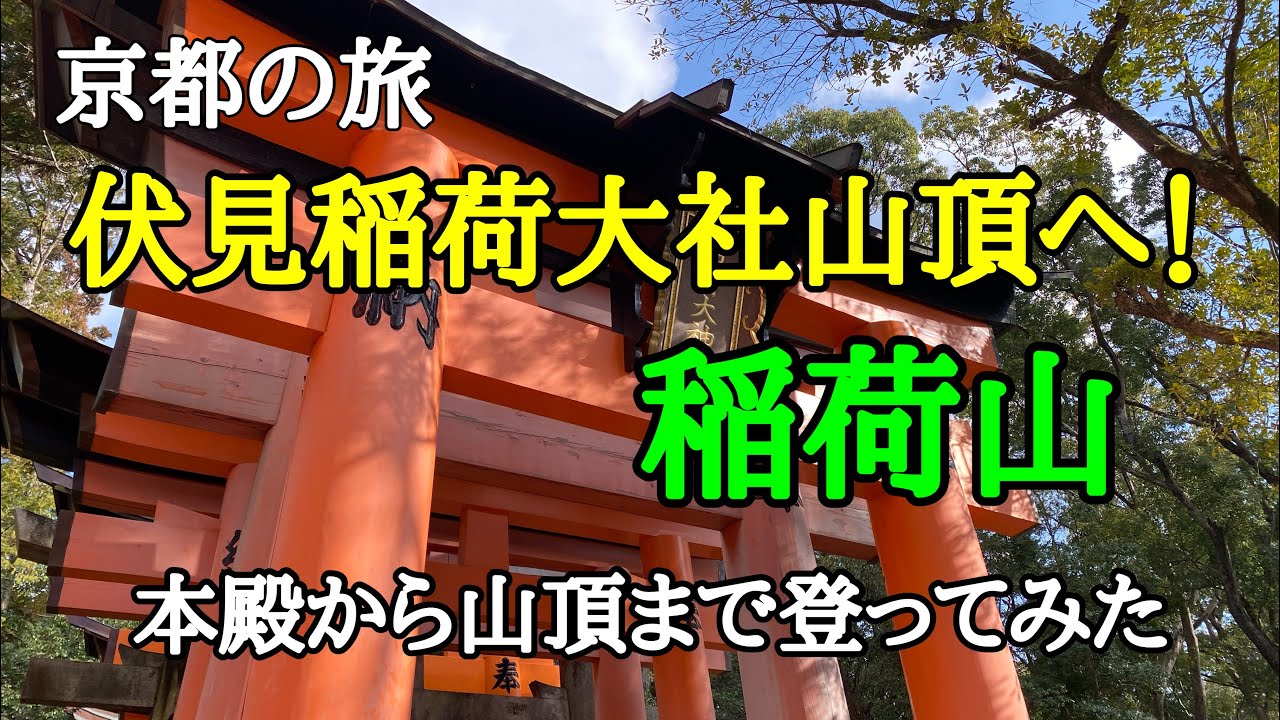 【登山】【伏見稲荷大社】山頂の稲荷山に登りました。稲荷駅から山頂まで。千本鳥居に感動