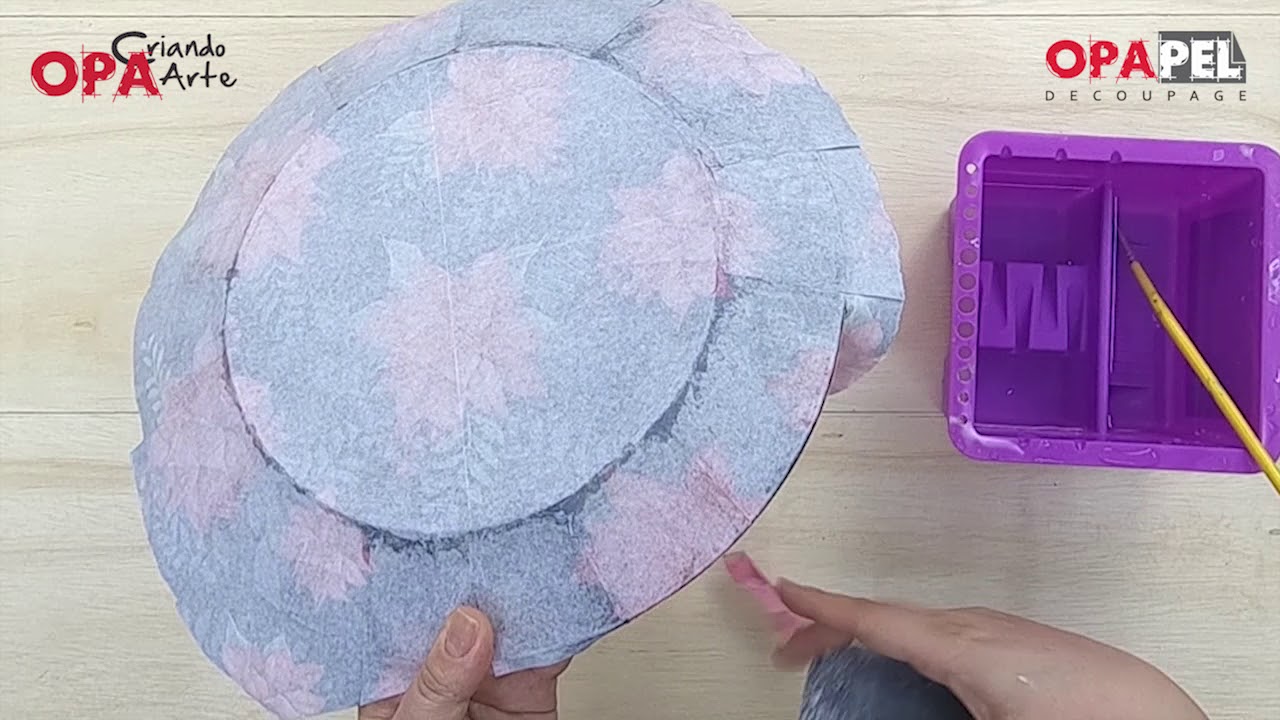 Como fazer decoupage com tema natalino em prato de vidro - OPA Criando Arte por  Mayumi Takushi