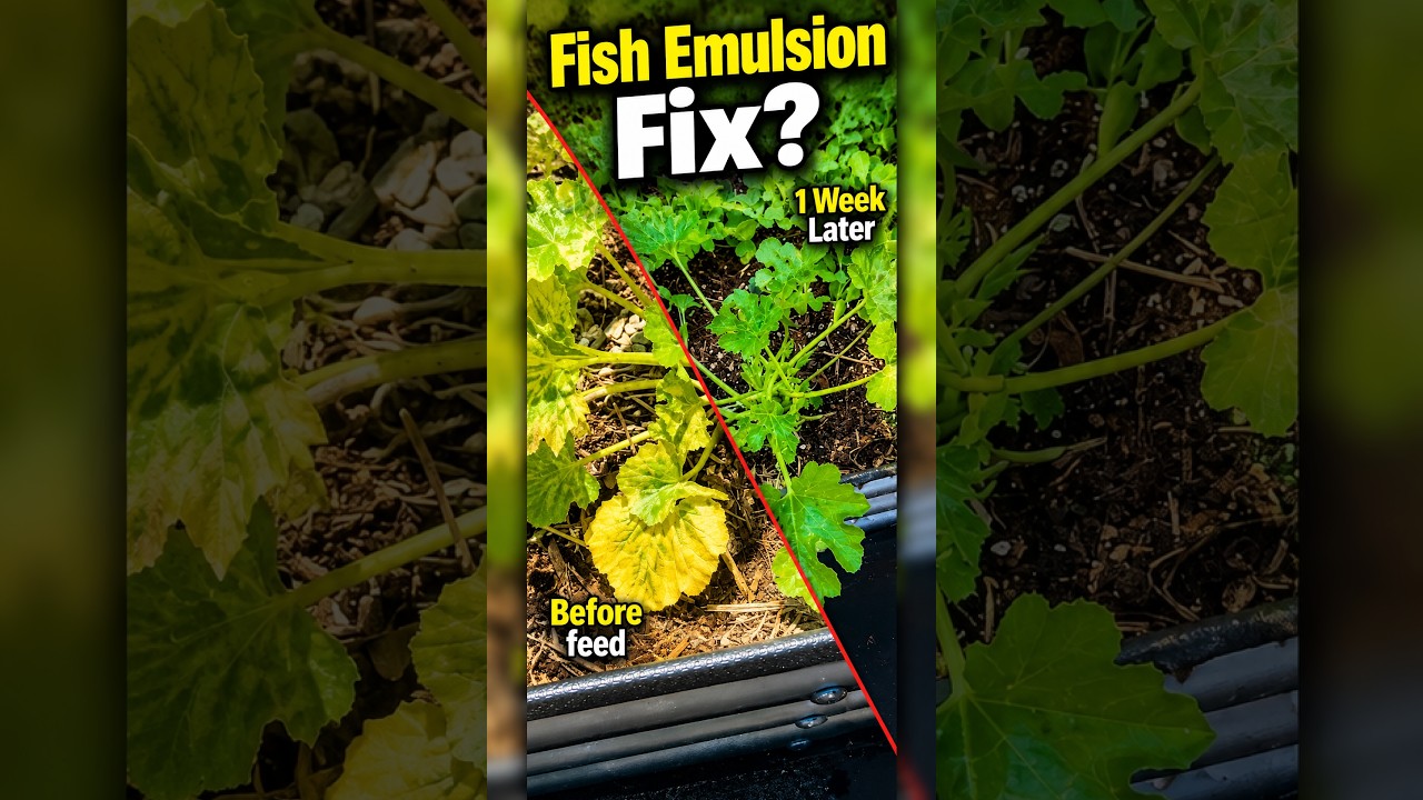 This Yellowing Zucchini Plant Was Dying&hellip; Until I Did This Garden Rescue |Results #shorts #gardening