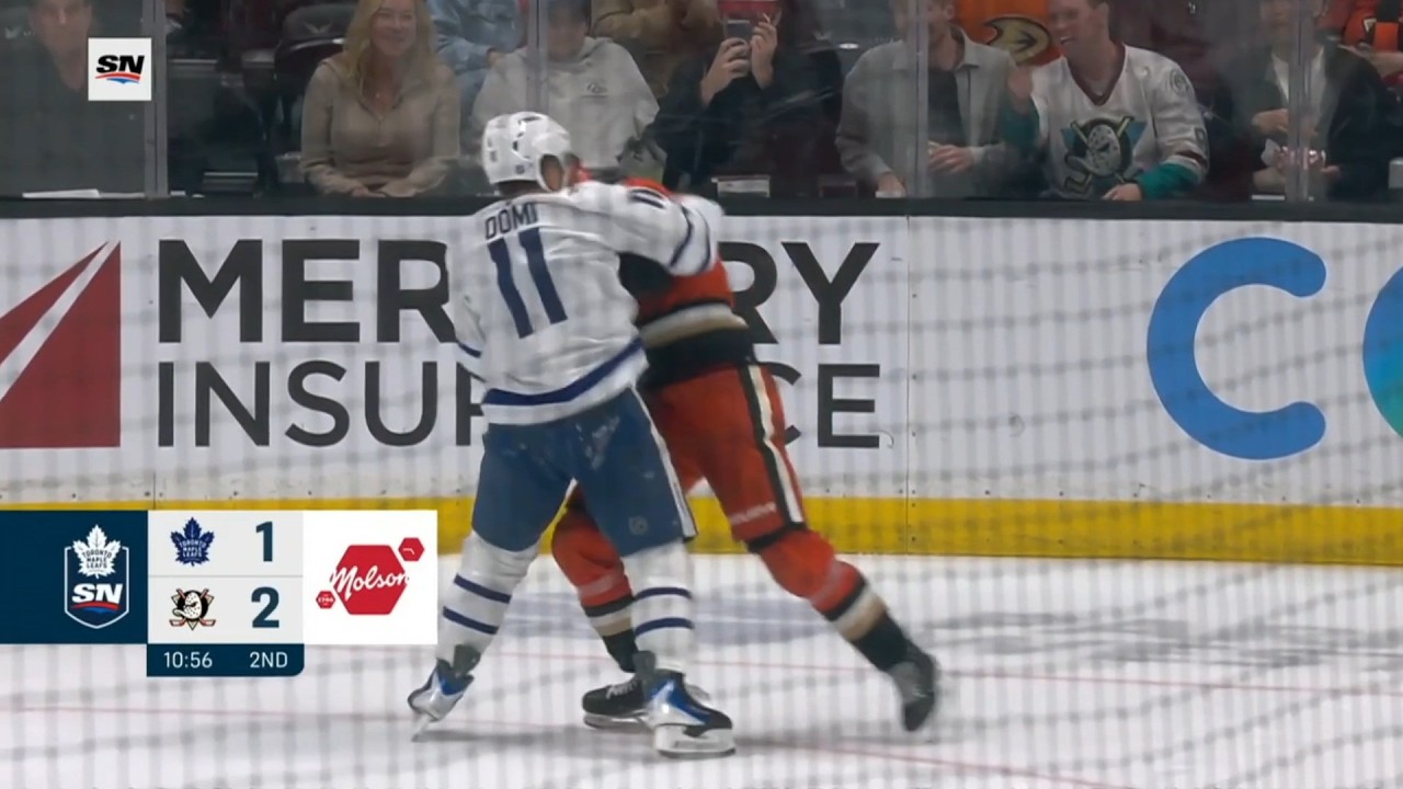 Pavel Mintyukov Drops The Gloves Wtih Max Domi