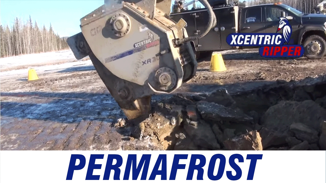 Canada Xcentric Ripper XR30 Permafrost Excavation for Gas Pipeline Project