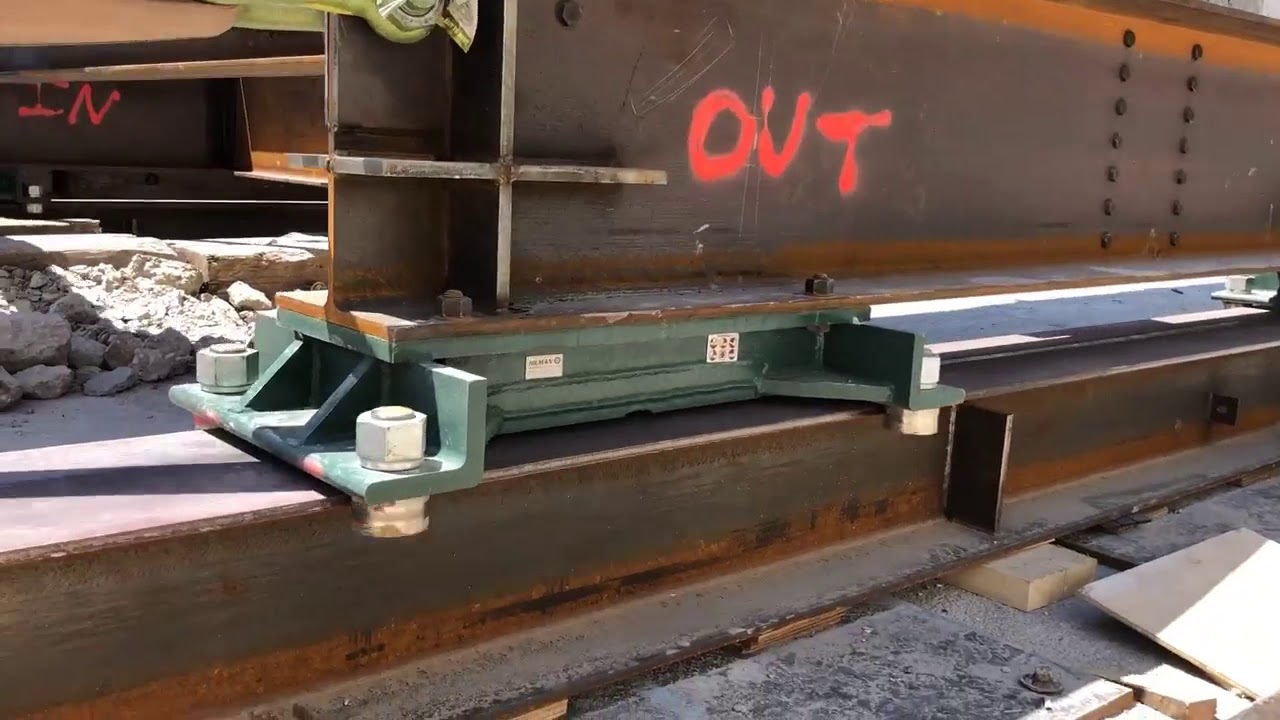 Hilman Rollers with Accu-Roll guides at work rolling out bridge spans