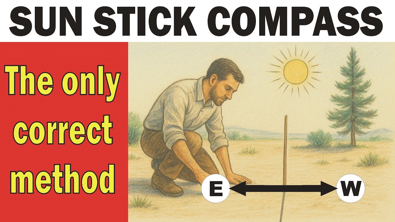 Sun Stick Compass - The Only Correct Method